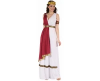 Role play-set for adult Greek Queen (dress, hairband, belt, armbands), one size